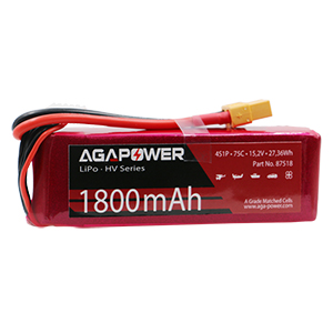 AGA POWER HV 1800mAh 15.21V 75C 4S1P 