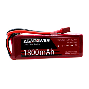 AGA POWER HV 1800mAh 11.4V 75C 3S1P 