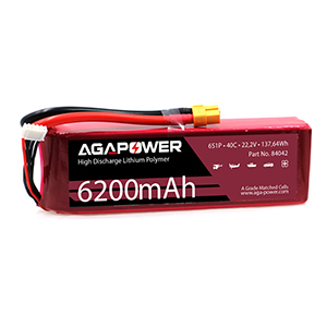 AGA POWER 6200mAh 22.2V 40C 6S1P 