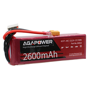 AGA POWER 2600mAh 22.2V 40C 6S1P