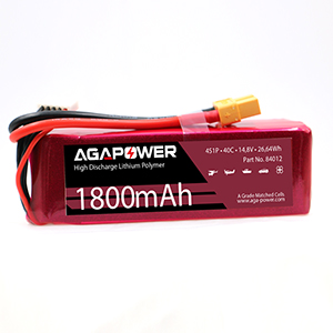 AGA POWER 1800mAh 14.8V 40C 4S1P 