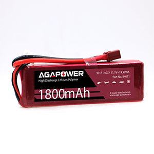 AGA POWER 1800mAh 11.1V 40C 3S1P 