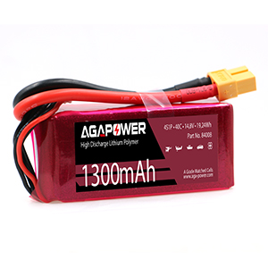 AGA POWER 1300mAh 14.8V 40C 4S1P
