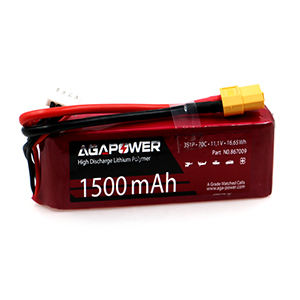 AGA POWER 1500mAh 11.1V 70C 3S1P 