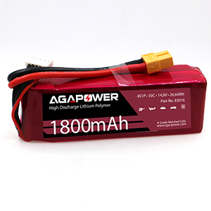 AGA POWER 1800mAh 14.8V 30C 4S1P 