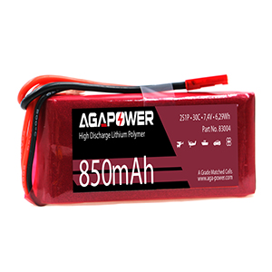 AGA POWER 850mAh 7.4V 30C 2S1P