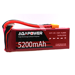 AGA POWER 5200mah 14.8V 25C 4S1P 