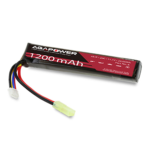 AGAPOWER 20C 3S 1200mAh 11.1V Lipo Stick battery for Airsof